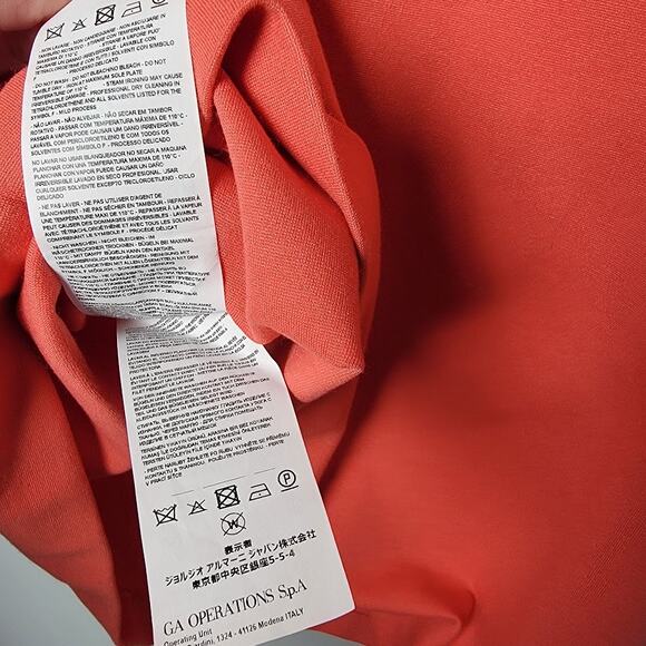 Emporio Armani Coral Wrap Dress Italy M/L Mother of Bride Autumn Wedding Fall - Picture 11 of 11